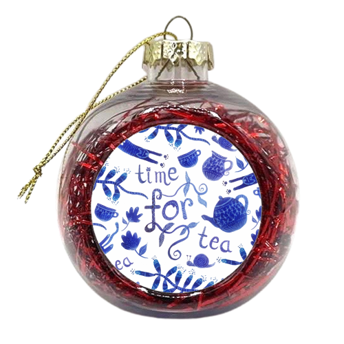 Time for Tea - xmas bauble by Natasha Troy