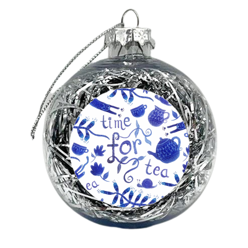 Time for Tea - xmas bauble by Natasha Troy