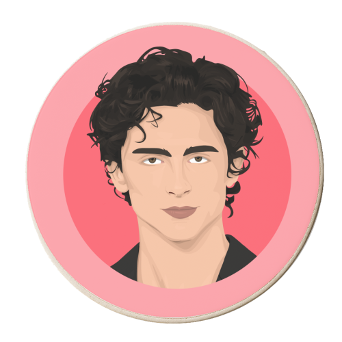Timothée Chalamet - personalised beer coaster by Pink and Pip
