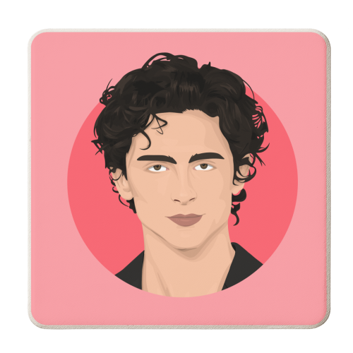 Timothée Chalamet - personalised beer coaster by Pink and Pip