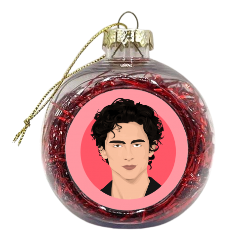 Timothée Chalamet - xmas bauble by Pink and Pip