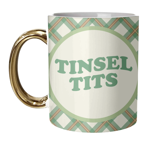 Tinsel Tits - unique mug by AbiGoLucky