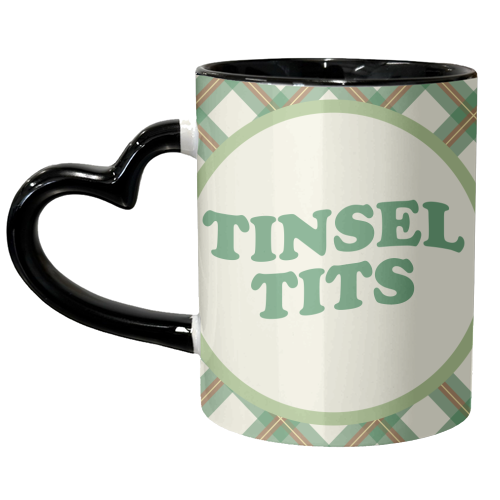 Tinsel Tits - unique mug by AbiGoLucky