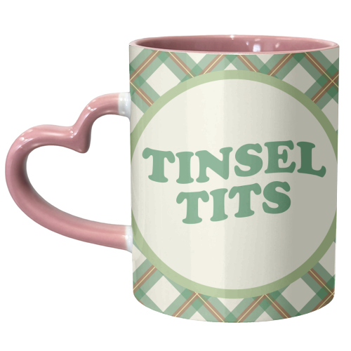 Tinsel Tits - unique mug by AbiGoLucky