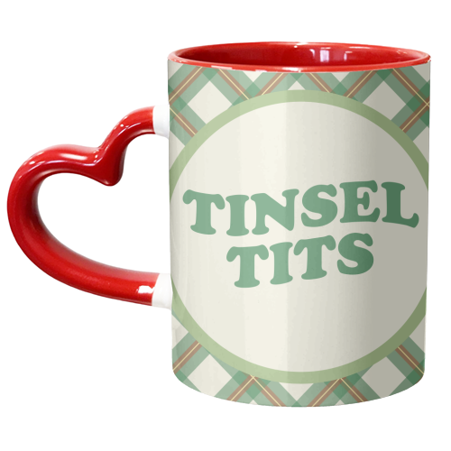 Tinsel Tits - unique mug by AbiGoLucky