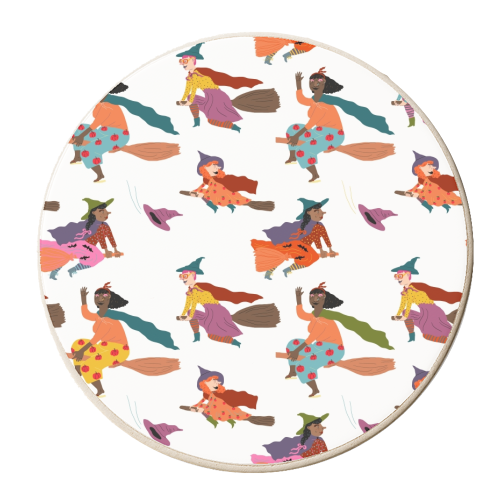 Tiny witches - personalised beer coaster by Ezra W. Smith