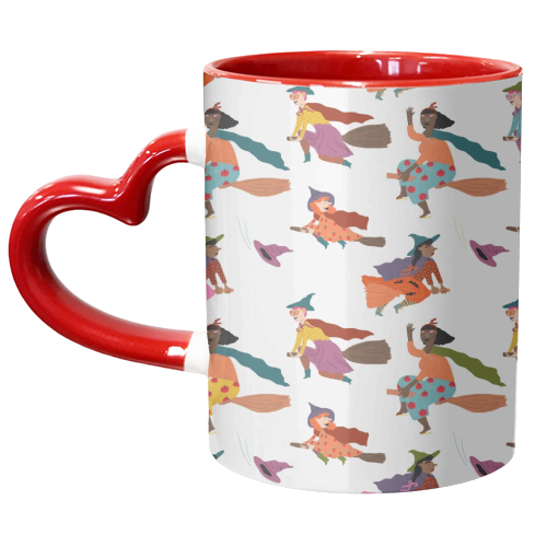 Tiny witches - unique mug by Ezra W. Smith