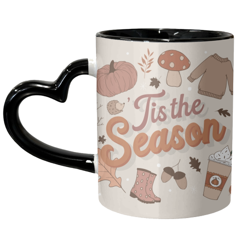 Tis the season autumn fall print - unique mug by The Girl Next Draw