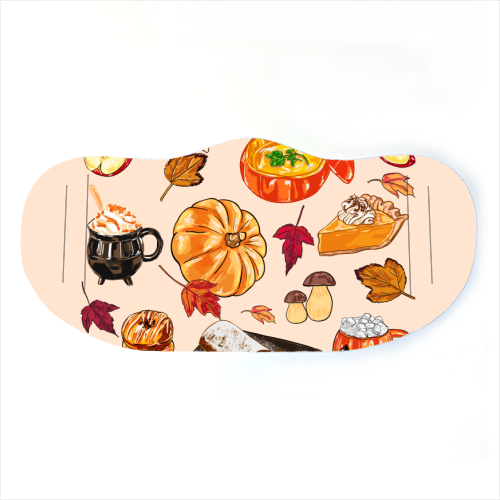 'Tis The Season Cozy Autumn - face cover mask by EZbie