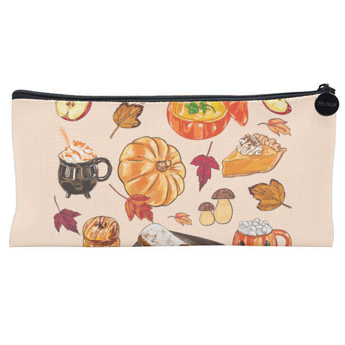 'Tis The Season Cozy Autumn - flat pencil case by EZbie