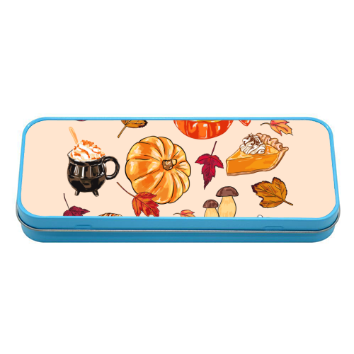 'Tis The Season Cozy Autumn - tin pencil case by EZbie