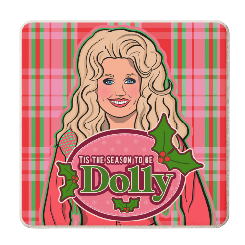 Tis the season to be Dolly - personalised beer coaster by Niomi Fogden