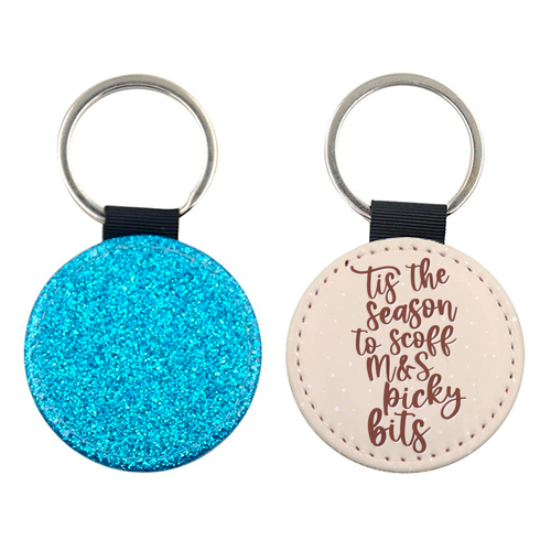 'Tis the Season to Scoff M&S Picky Bits - keyring by Pink and Pip