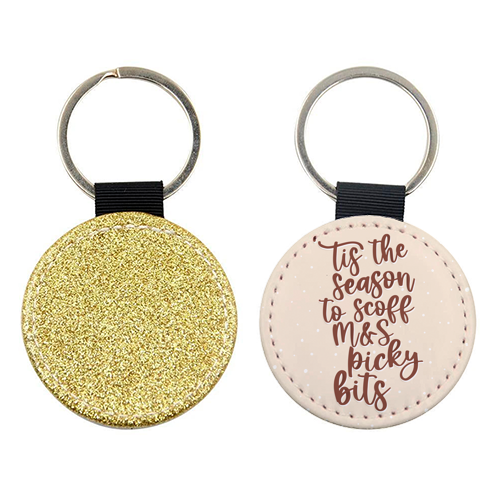 'Tis the Season to Scoff M&S Picky Bits - keyring by Pink and Pip