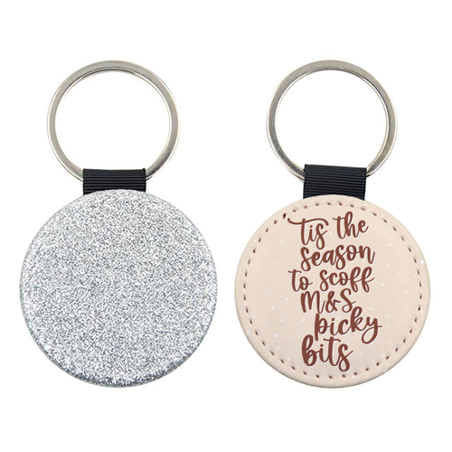 'Tis the Season to Scoff M&S Picky Bits - keyring by Pink and Pip