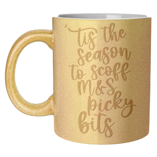 'Tis the Season to Scoff M&S Picky Bits - unique mug by Pink and Pip
