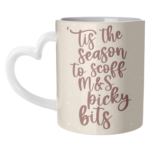 'Tis the Season to Scoff M&S Picky Bits - unique mug by Pink and Pip