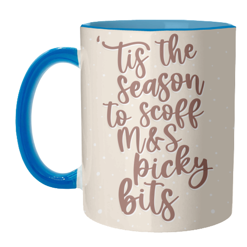 'Tis the Season to Scoff M&S Picky Bits - unique mug by Pink and Pip