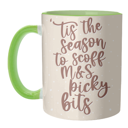 'Tis the Season to Scoff M&S Picky Bits - unique mug by Pink and Pip