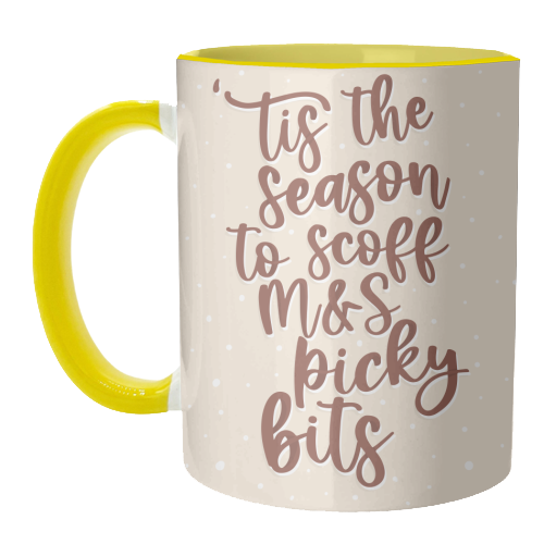 'Tis the Season to Scoff M&S Picky Bits - unique mug by Pink and Pip