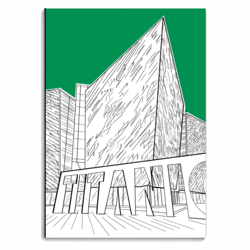 Titanic Belfast (Dark Green Version) - personalised A4, A5, A6 notebook by Adam Regester