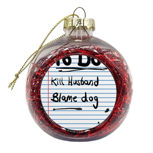 To Do List - xmas bauble by David Black