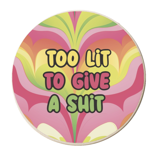 To Lit to give a shit - personalised beer coaster by Giddy Kipper