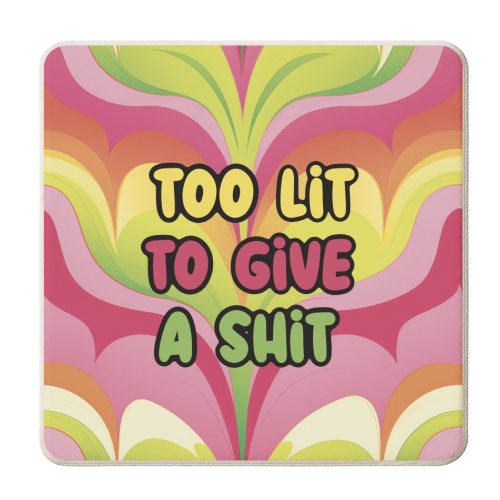 To Lit to give a shit - personalised beer coaster by Giddy Kipper