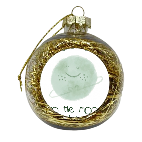 To The Moon And Back - xmas bauble by Lisa Wardle