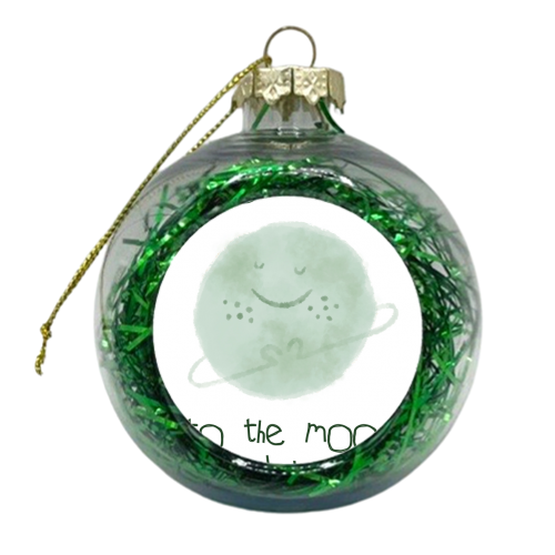 To The Moon And Back - xmas bauble by Lisa Wardle