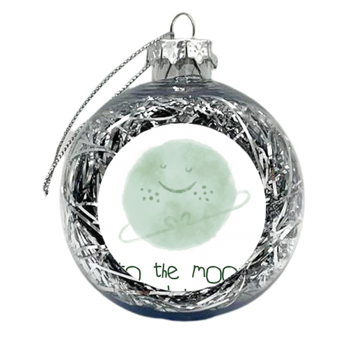 To The Moon And Back - xmas bauble by Lisa Wardle