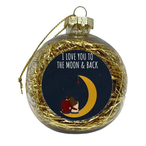 To the moon and back - xmas bauble by Rock and Rose Creative