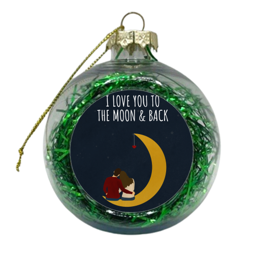 To the moon and back - xmas bauble by Rock and Rose Creative