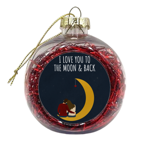 To the moon and back - xmas bauble by Rock and Rose Creative