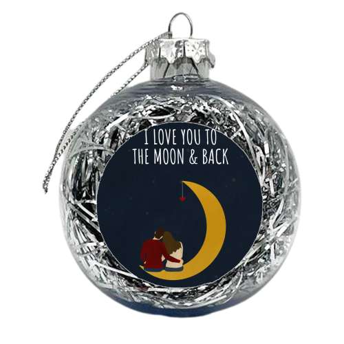 To the moon and back - xmas bauble by Rock and Rose Creative