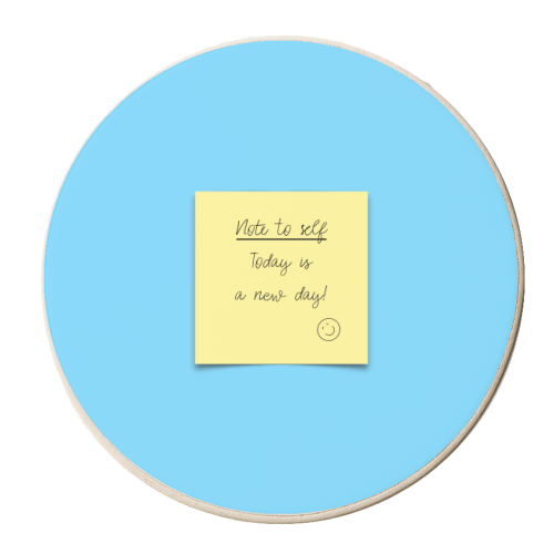 Today Is A New Day - personalised beer coaster by Adam Regester