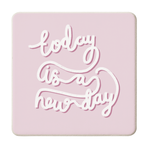 Today is a New Day - personalised beer coaster by Hollie Mills