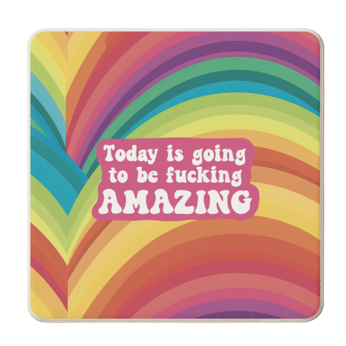 Today is going to be amazing - personalised beer coaster by Giddy Kipper