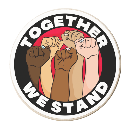 Together We Stand - personalised beer coaster by Alice Palazon
