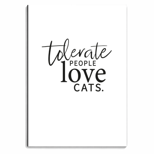 TOLERATE PEOPLE LOVE CATS - personalised A4, A5, A6 notebook by The Boy and the Bear