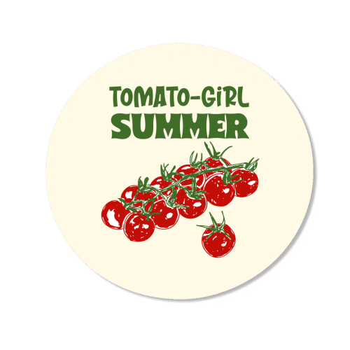 Tomato Girl Summer Aesthetic Illustration - Magnet by EZbie
