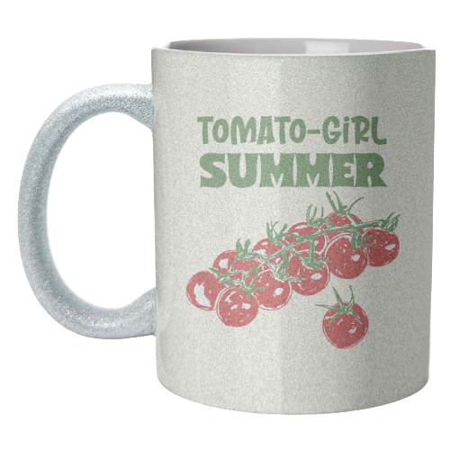 Tomato Girl Summer Aesthetic Illustration - unique mug by EZbie