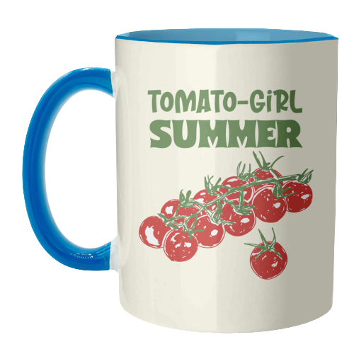 Tomato Girl Summer Aesthetic Illustration - unique mug by EZbie