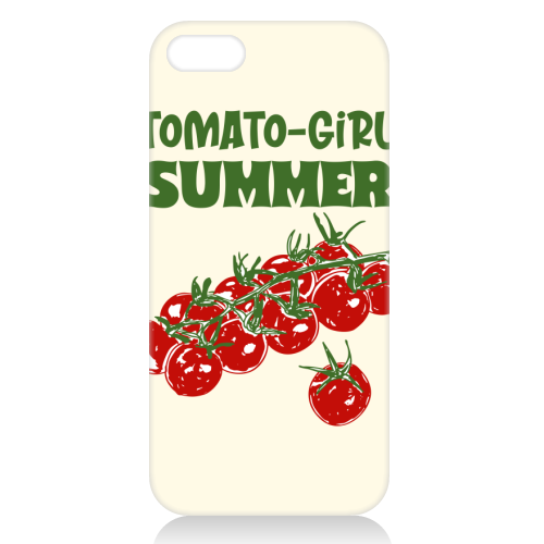 Tomato Girl Summer Aesthetic Illustration - unique phone case by EZbie