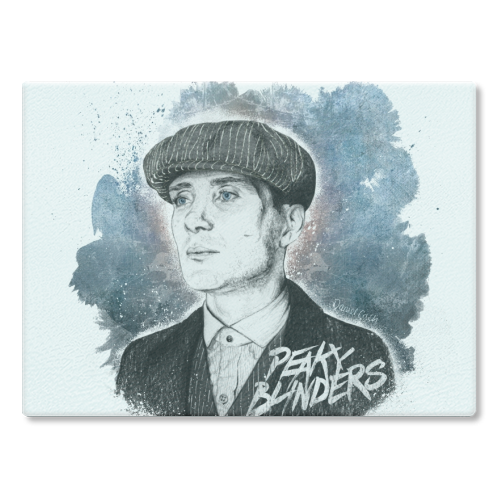 Peaky T - glass chopping board by Daniel Cash