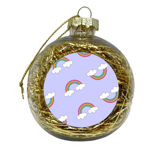 Too Cute Rainbow - xmas bauble by Lucy Elliott