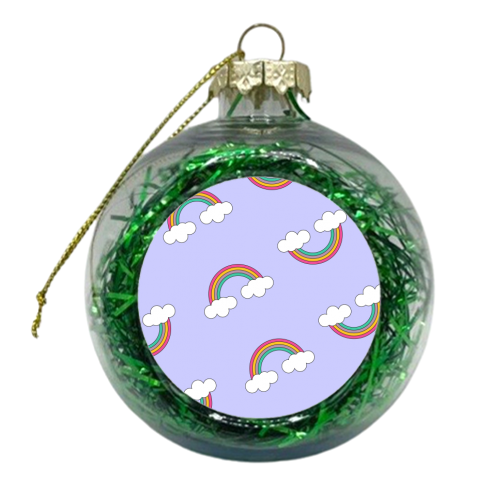 Too Cute Rainbow - xmas bauble by Lucy Elliott