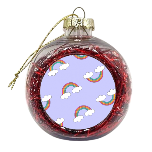 Too Cute Rainbow - xmas bauble by Lucy Elliott