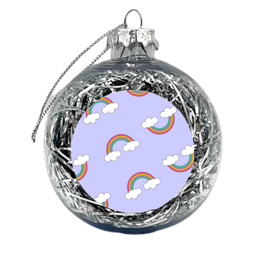 Too Cute Rainbow - xmas bauble by Lucy Elliott