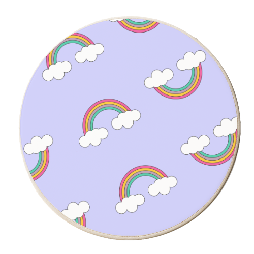 Too Cute Rainbow - personalised beer coaster by Lucy Elliott